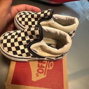 Toddler checked vans . See picture for details .